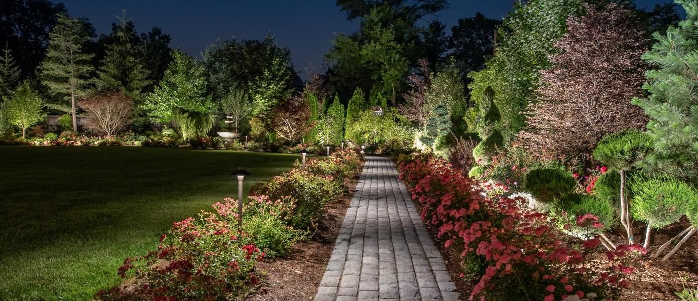 landscape lighting installation in Newburyport, MA